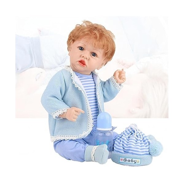 Poupée bébé réaliste de 55,9 cm avec corps doux et réaliste - Poupée nouveau-né fille endormie, avec accessoires de jouets, p