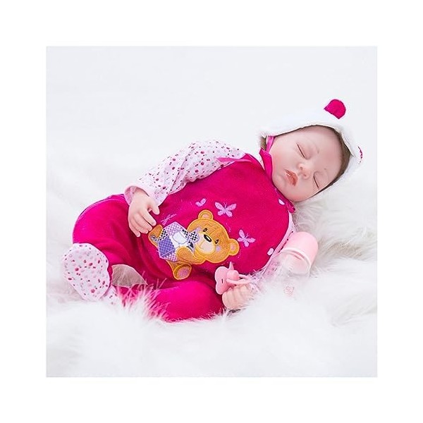 Poupée en silicone, 55,9 cm qui ressemble à de vraies poupées en vinyle de silicone, avec cheveux dessinés à la main, poupée 