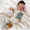 18 Pouces Reborn Bébé Poupées Dormir Garçon/Fille 46 Cm en Silicone Souple Corps Complet Réaliste Nouveau-Né Enfant en Bas Âg