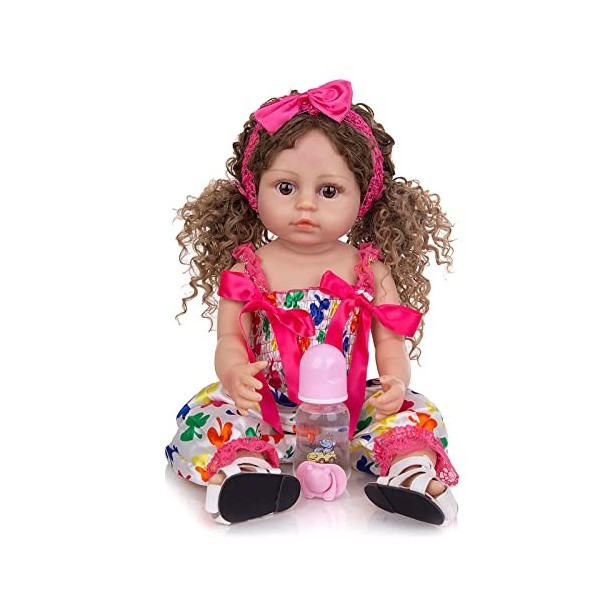 leybold Reborn Baby Dolls, 22 Pouces de poupées Nouveau-nés réalistes, poupée en Silicone Artisanale réalisée, Peau Douce de 