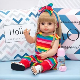 leybold 55 cm Reborn Baby Dolls, réalistes poupées Nouveau-nés, poupée en Silicone Artisanale réticuleuse, Peau Douce de la P