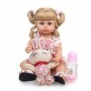 leybold Reborn bébé poupées, poupées Nouveau-nés réalistes, poupée en Silicone Artisanale de 22 Pouces, Peau de bébé en Douce
