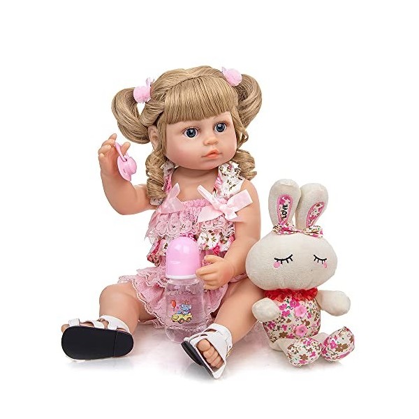 leybold Reborn bébé poupées, poupées Nouveau-nés réalistes, poupée en Silicone Artisanale de 22 Pouces, Peau de bébé en Douce