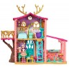 Enchantimals Coffret La Maison de Danessa Biche, Mini-poupée et Figurine Animale Sprint à un étage, avec 4 pièces et accessoi