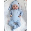 Lonian 50 cm Nouveau-né bébé réel Doux au Toucher poupée dart de Collection avec poupée de Cheveux dessinée à la Main Jumea