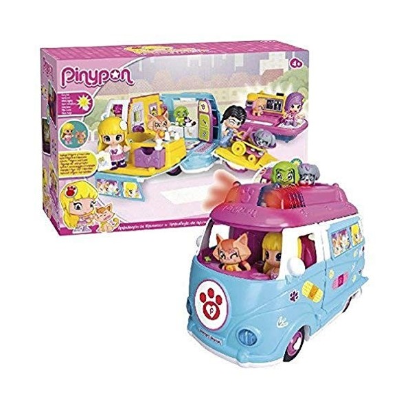 Pinypon - 700012751 - Mini Poupée - lAmbulance Vétérinaire + 1 Figurine