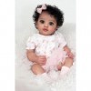 Pinky Reborn 23Pouces 57cm Peau Noire Afro Américaine Poupée Reborn Réaliste Bebe Fille Jouets