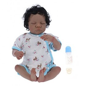 BALRAJ 40 Cm/15,7 Pouces Reborn Doll Réaliste Bébé Poupée Simulation Douce Bébé Poupée avec Biberon Sucette Ensemble Réaliste