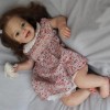 Poupée de bébé simulée avec corps en coton doux, poupées faites à la main, poupées nées de 23 pouces, expression faciale vive