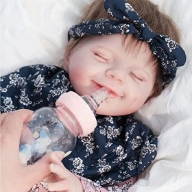 Poupées nouveau-né de 46 cm faites à la main pour bébé fille Reborn, poupées nouveau-nées qui semblent vraies filles, B