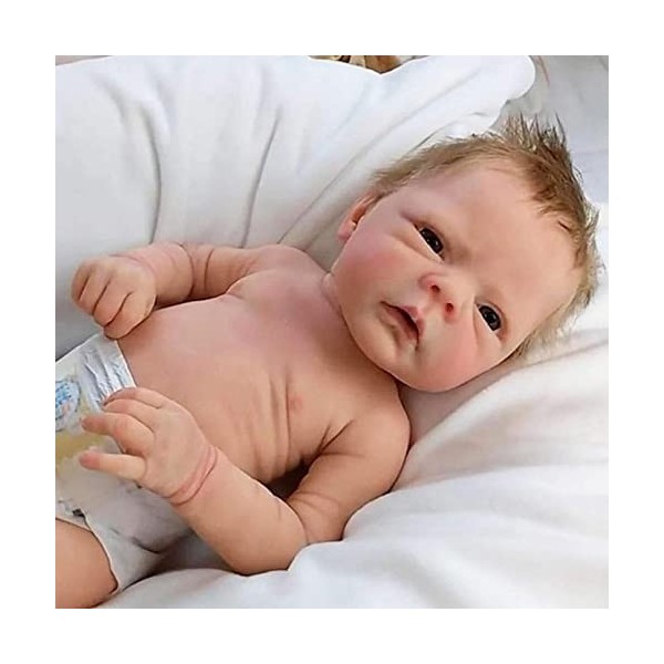 Poupée Reborn Garçon 46 Cm 18 Pouces Réaliste Yeux Ouverts Garçon/Fille Poupées De Vrais Bébés Nouveau-Nés Ressemblent De Vra