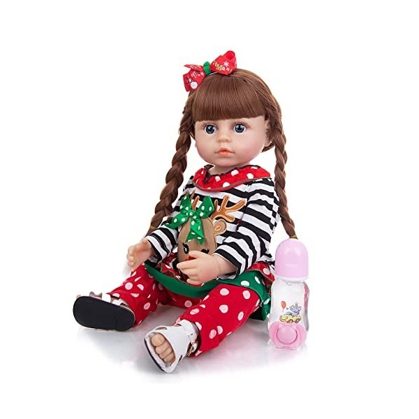 leybold Reborn bébé poupées, poupées Nouveau-nés réalistes, 22 Pouces / 55 cm poupées de Silicone réticentes à la Main, Peau 
