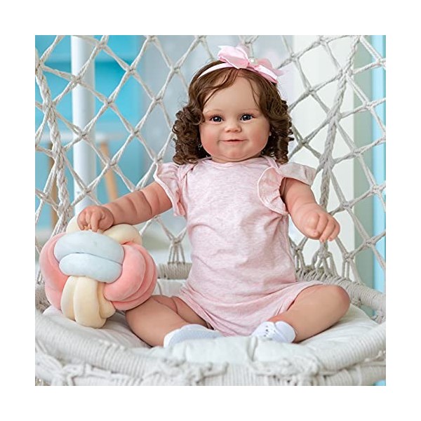 Pinky Reborn 20 Pouces 50 cm Or 24 Pouces 60 cm Reborn Bebe Silicone Reborn Poupée Qualité Réaliste Fait Main Reborn Bébé Reb