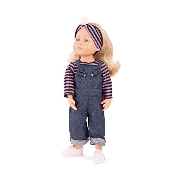 Götz 2011019 Poupée Little Kidz Lotta - Poupée multiarticulée de 36 cm avec des Cheveux blonds et des Yeux Bleus - Set de 6 p