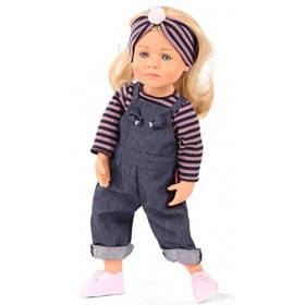Götz&nbsp;2011019 Poupée Little Kidz Lotta - Poupée multiarticulée de 36&nbsp;cm avec des Cheveux blonds et des Yeux Bleus - Set de 6&nbsp;p