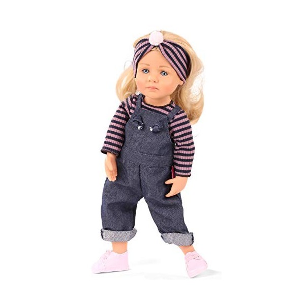 Götz 2011019 Poupée Little Kidz Lotta - Poupée multiarticulée de 36 cm avec des Cheveux blonds et des Yeux Bleus - Set de 6 p