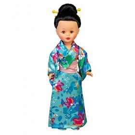 Nancy Colección,Nancy Asiatique,réédition des années 70,poupée Collection Classique,vêtue dun Kimono Bleu Traditionnel,Les F