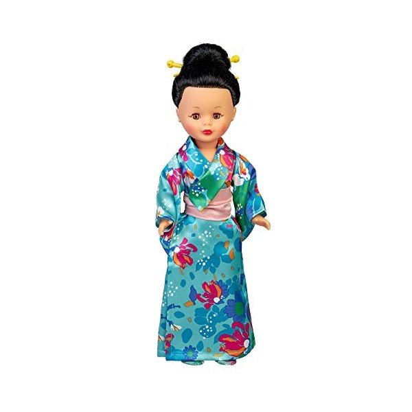 Nancy Colección,Nancy Asiatique,réédition des années 70,poupée Collection Classique,vêtue dun Kimono Bleu Traditionnel,Les F