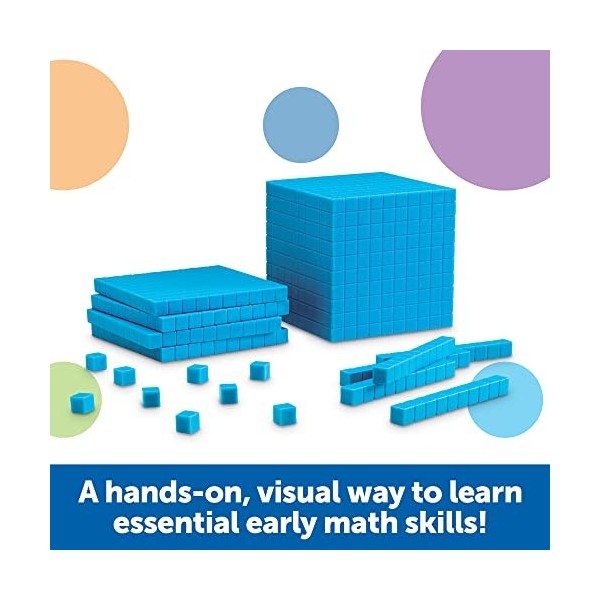 Kit d’introduction à la base 10 en plastique rainuré de Learning Resources