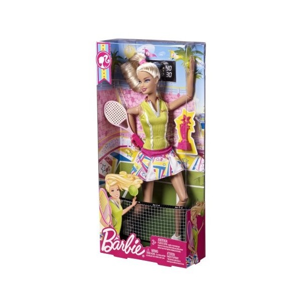 Mattel W3767 - Poupée Barbie : Championne de Tennis