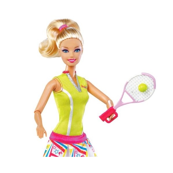 Mattel W3767 - Poupée Barbie : Championne de Tennis