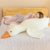 Tiowo Géant Blanc Oie Animal en Peluche Énorme Canard Peluches Câlin en Peluche Jouets Grand Cygne Poupée Enfants en Peluche 