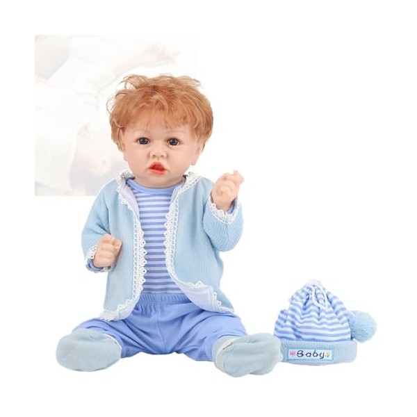 NURII Reborn - 22 Pouces 55 Cm Réaliste Bebe Silicone Vinyle Souple Lifelike Mignon - Nouveau-né Poupée Reborn Fille Reborn T