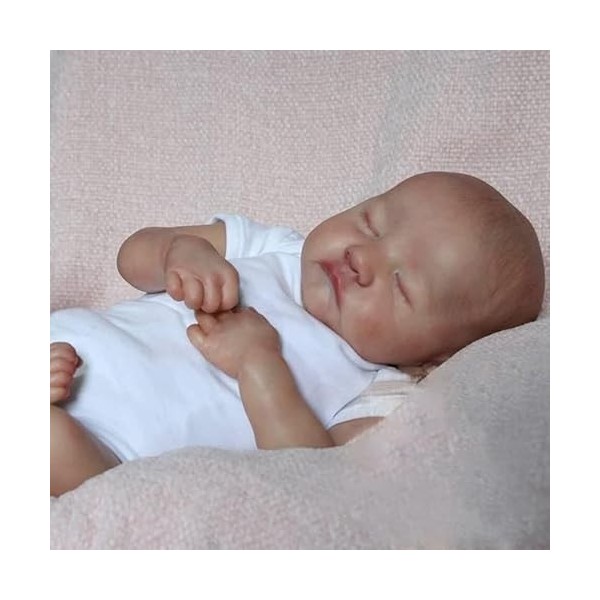 Poupée Bébé Fille Reborn Réaliste En Silicone - Fait Main, 17.5 Pouces