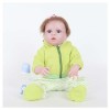 NURII Poupée Reborn Pas Cher, 22 Pouces Faites à la Main Corps en Tissu Doux Garçon aux Yeux Ouvert, en Vinyle Bébé Reborn Ré