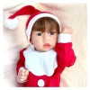 GRFIT Bebe Reborn Fille Metisse, 22 Pouces 55 Cm Réaliste Bebe Silicone Vinyle Souple Lifelike Mignon, Nouveau-né Poupée Rebo