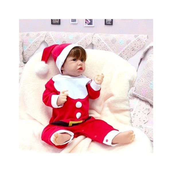 NURII Poupée Reborn Bébé, 22 Pouces 55 Cm So Truly Doux bébé câlin Look Real Reborn Bébé Poupées Silicone Vinyle Corps Comple