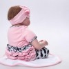 Reborn Baby Dolls Silicone Girl , 22 Pouces 55 Cm Poupées de bébé réalistes Faites à la Main de 22 Pouces Corps en Tissu Doux