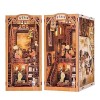 CUTEBEE Book Nook DIY Kit – Kit de Maison de poupées Miniatures avec Meubles et lumière LED, Puzzle 3D en Bois, Serre-Livres 