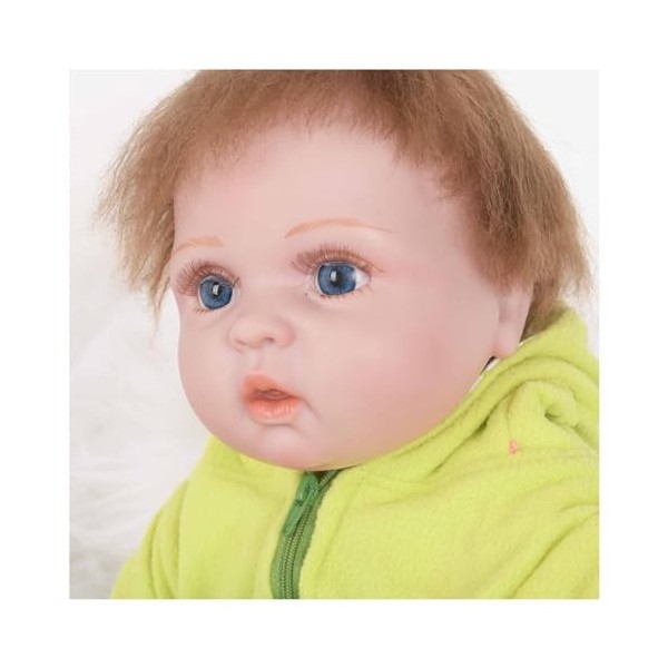 Bébé Reborn Garcon Naissance - 22 Pouces Peau Veloutée Réaliste-Poupées Bébé Nouveau-Né Yeux Bleus Fille Poupées Bébé Réel, S