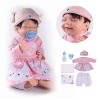 VVLXRIC PoupéE Fille, 18Pouces Mignon Poupee Realiste Silicone, Meilleurs Costumes danniversaire pour Les Filles,E