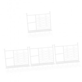 ibasenice 84 Pièces Présentoir De Stockage Modèle en Métal Armoire en Métal Mini Poupées Garniture en Métal Maison De Poupée 