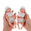 ZQXCU 2 Pcs Poupee Bebe Reborn Realiste Mini 15 cm Bebe Reborn Fille Silicone Plein Corps Poupée Reborn Fille Lifelike Mignon