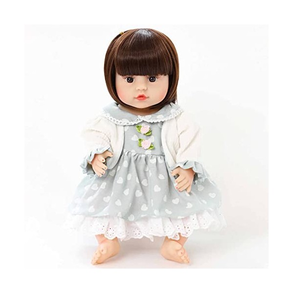 HLILY Bebe Reborn, Poupée Réaliste De Bébé Nouveau-né Poupée De Simulation en Silicone Souple, pour Filles Garçons De 3 Ans E
