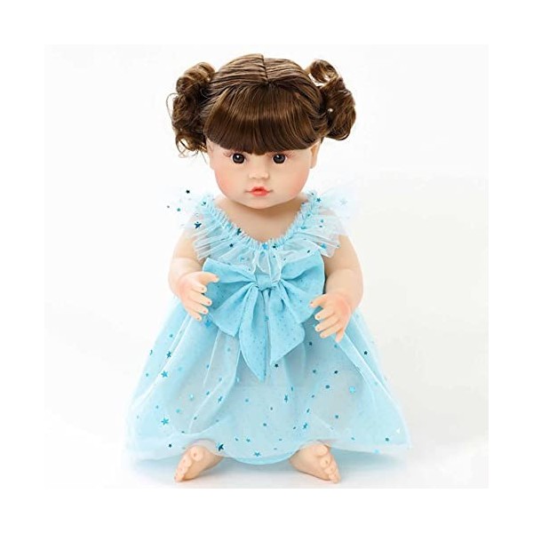 HLILY Bebe Reborn, Poupée Réaliste De Bébé Nouveau-né Poupée De Simulation en Silicone Souple, pour Filles Garçons De 3 Ans E