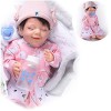 VVLXRIC Poupee en Silicone, 18 Pouces 46 Cm Mignon BéBé Reborn RéAliste Silicone, Convient Aux Enfants De Plus De 3 Ans,A