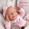 JIZHI Poupées Reborn - Poupées souriantes réalistes de bébé Reborn de 20 Pouces avec Les Yeux fermés, Cadeaux de Jouet de pou