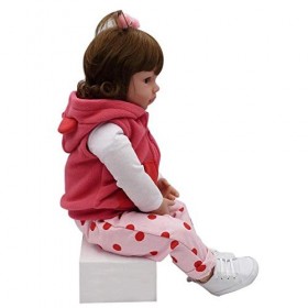 ERYUE Poupée de Simulation, 480mm bébé poupée avec giren Peluche Doux Silicone Vinyle réaliste Reborn poupée bébé Enfants Jou
