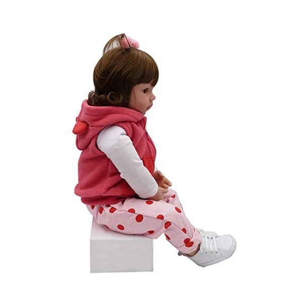 ERYUE Poupée de Simulation, 480mm bébé poupée avec giren Peluche Doux Silicone Vinyle réaliste Reborn poupée bébé Enfants Jou