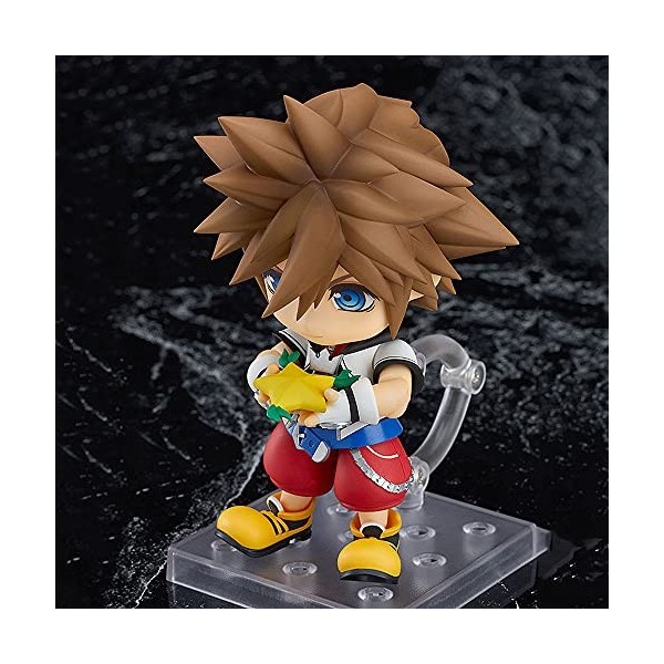 JJRPPFF Poupée Mobile Nendoroid Sora, De La Bande Dessinée Kingdom Hearts, Matériau PVC De 3,9 Pouces De Haut, Y Compris La B