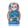 BPILOT Poupées Russes Poupées gigognes Russes Fille modèle 15 Pc Matryoshka empilable Ensemble imbriqué en Bois Fait à la Mai