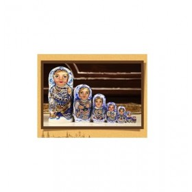 BPILOT Poupées Russes Poupées gigognes Russes Ensemble de 7 pièces en Bois poupées matriochka peintes Double Face Jouet for E