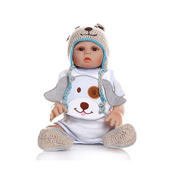 Poupée Reborn 20 Pouces poupée bébé Réaliste Lifelike Reborn Fille Vinyle Souple Reborn Baby Dolls Silicone Jouet de Poupée M