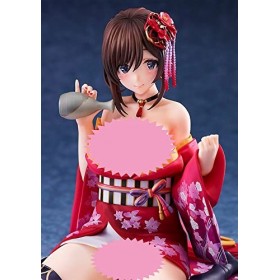IMMANANT Chiffre danime Personnage Original - Kimono à Dos pelé - 1/6 Figurine Ecchi Gros Seins Statue de Personnage de Dess