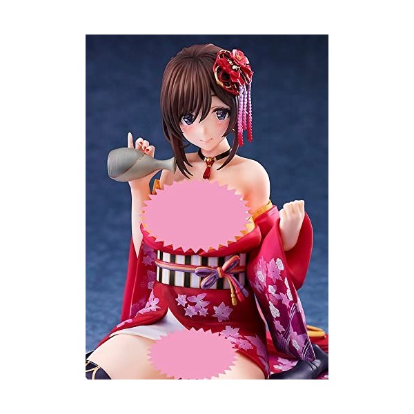 IMMANANT Chiffre danime Personnage Original - Kimono à Dos pelé - 1/6 Figurine Ecchi Gros Seins Statue de Personnage de Dess