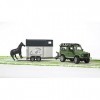 Bruder Landrover Defender Met Paardentrailer En Paard